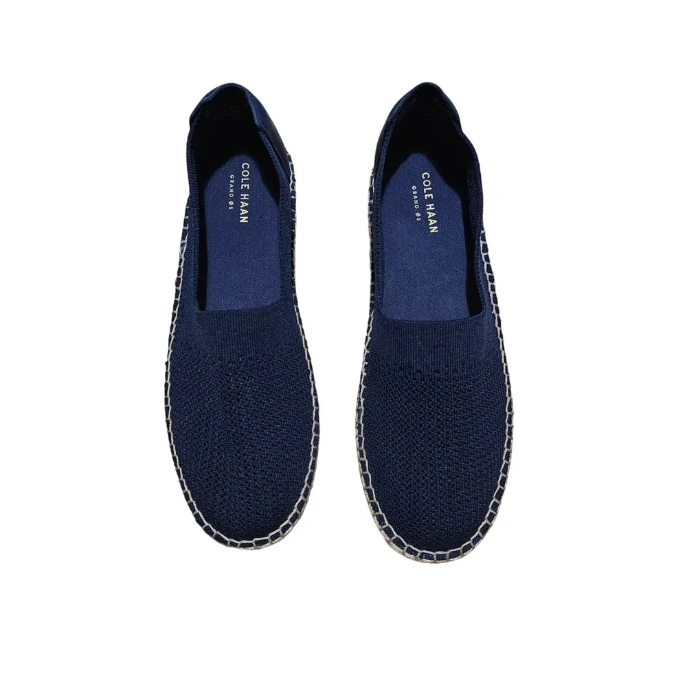 Cole Haan - Cloudfeel Stitchlite - Espadrille Knit Loafer shoe Navy Blue Size 8B